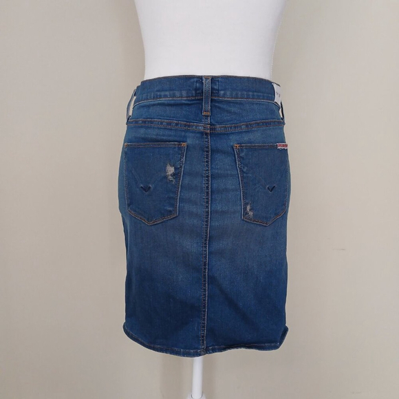 Hudson Jeans Marianne Pencil Skirt In Foxey Distressed Size 28 - Picture 7 of 12